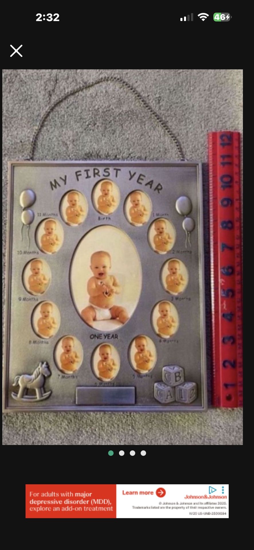 CA. MY FIRST YEAR PICTURE FRAME. ENGRAVEABLE.