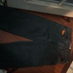 empty black jeans color washed a bit size 28