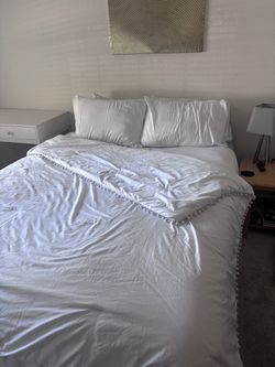 Queen bed and frame