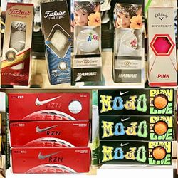 21 NEW BOXES GOLF BALLS- 3 balls/box- 63 TOTAL GOLF BALLS-Brand New