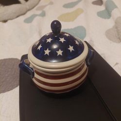 POLISH POTTERY SUGAR BOWL