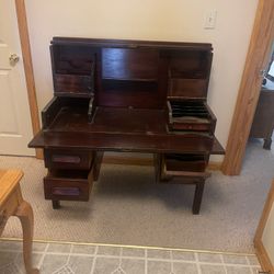 Antique Flip Top Typewriter Desk