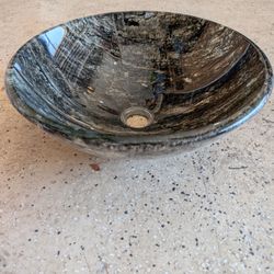 Bathroom Vessel Sink Back And Gray