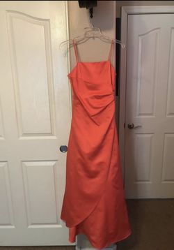 David’s Bridal Coral “Bridesmaid Dress”