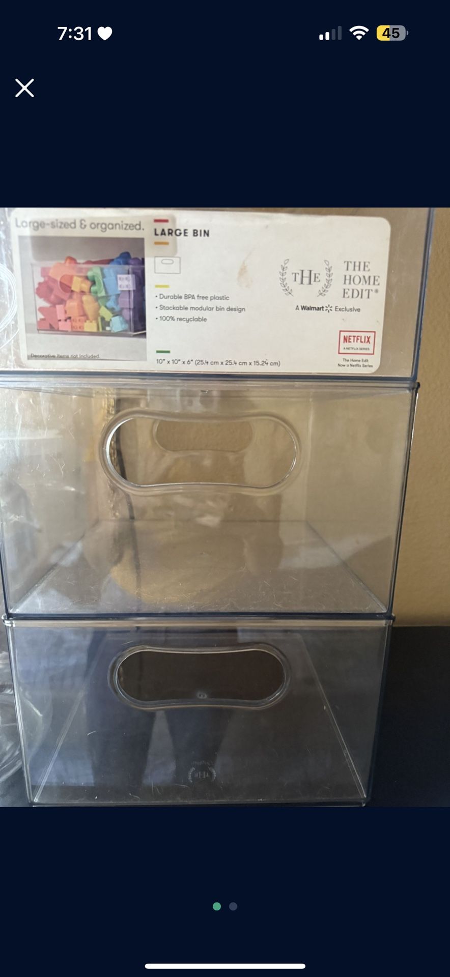 Clear Tall And Wide Containers 🫙