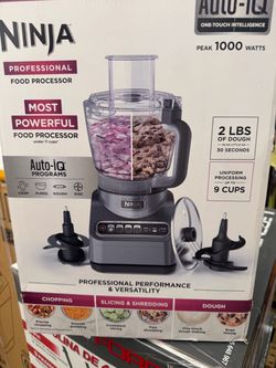 Professional Plus 9 Cup Silver Food Processor with Auto-iQ