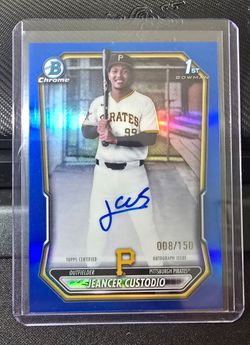 2026 Bowman Chrome Jeancer Custodio True Blue Auto /150 Pirates