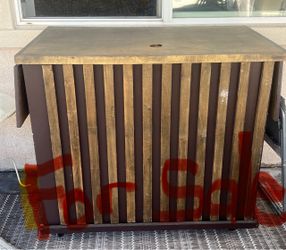 Party cart Outdoor Patio Bar Table with Umbrella Hole