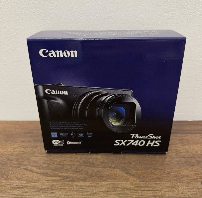 Canon PowerShot SX740 HS 4K Digital Point Shoot Compact Camera 20.3MP Black NEW.