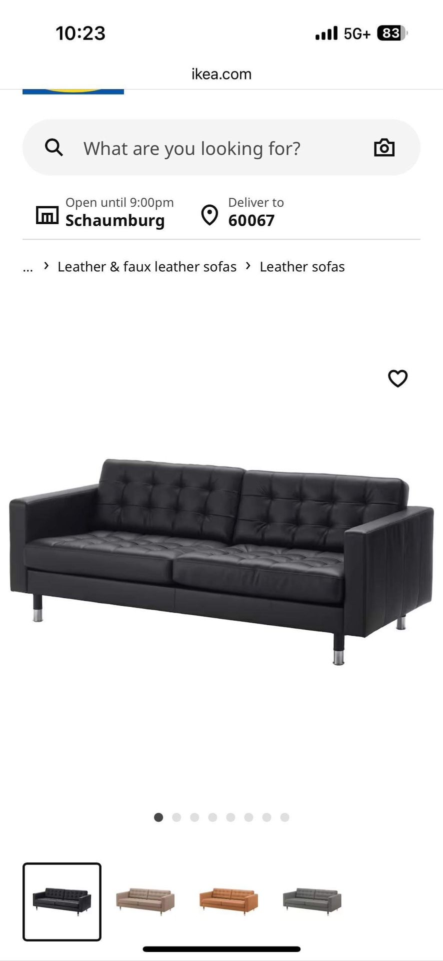 Ikea leather sofa