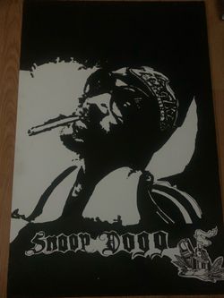 Snoop Dogg Black and White Poster