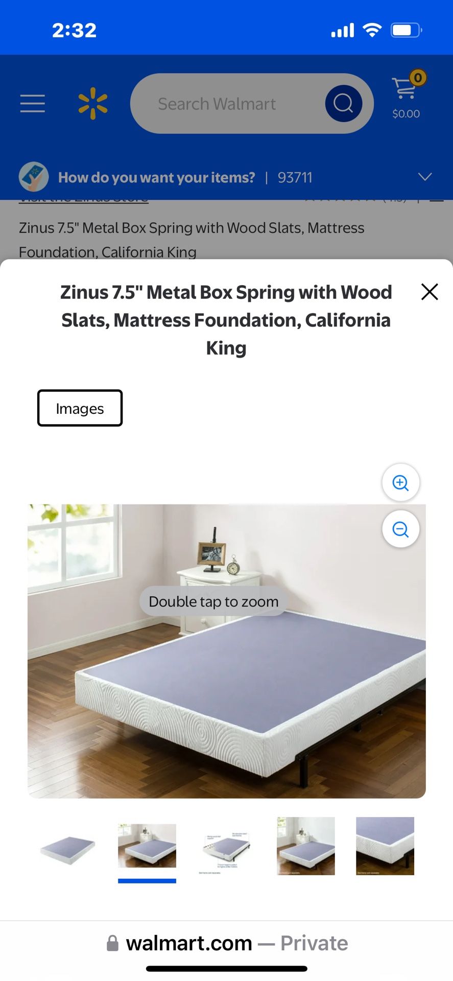NEW Metal Box Spring Cal King Still In The Box