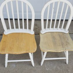 Two Small Wooden Chairs 