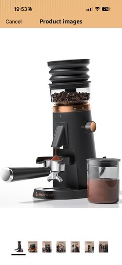 Coffee Grinder – 75 Settings Burr Grinder, 40mm Conical Burr, Anti-Static & Low-Retention Design, Quiet DC Motor with Magnetic Outlet & Vacuum Dosing 