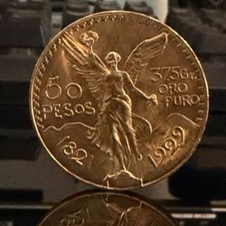 Mexican 50 Pesos Gold Coin 1929