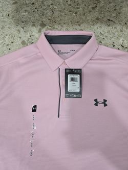 New Under Armour Men's tech polo light pink Sizes L & XL