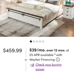 Farmhouse King Frame With Mattress And Box Spring 