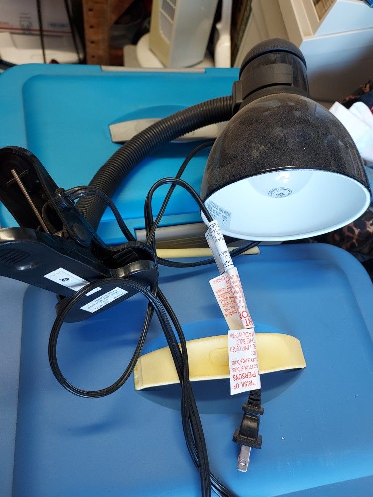 Gooseneck Clip Light Lamp - Black