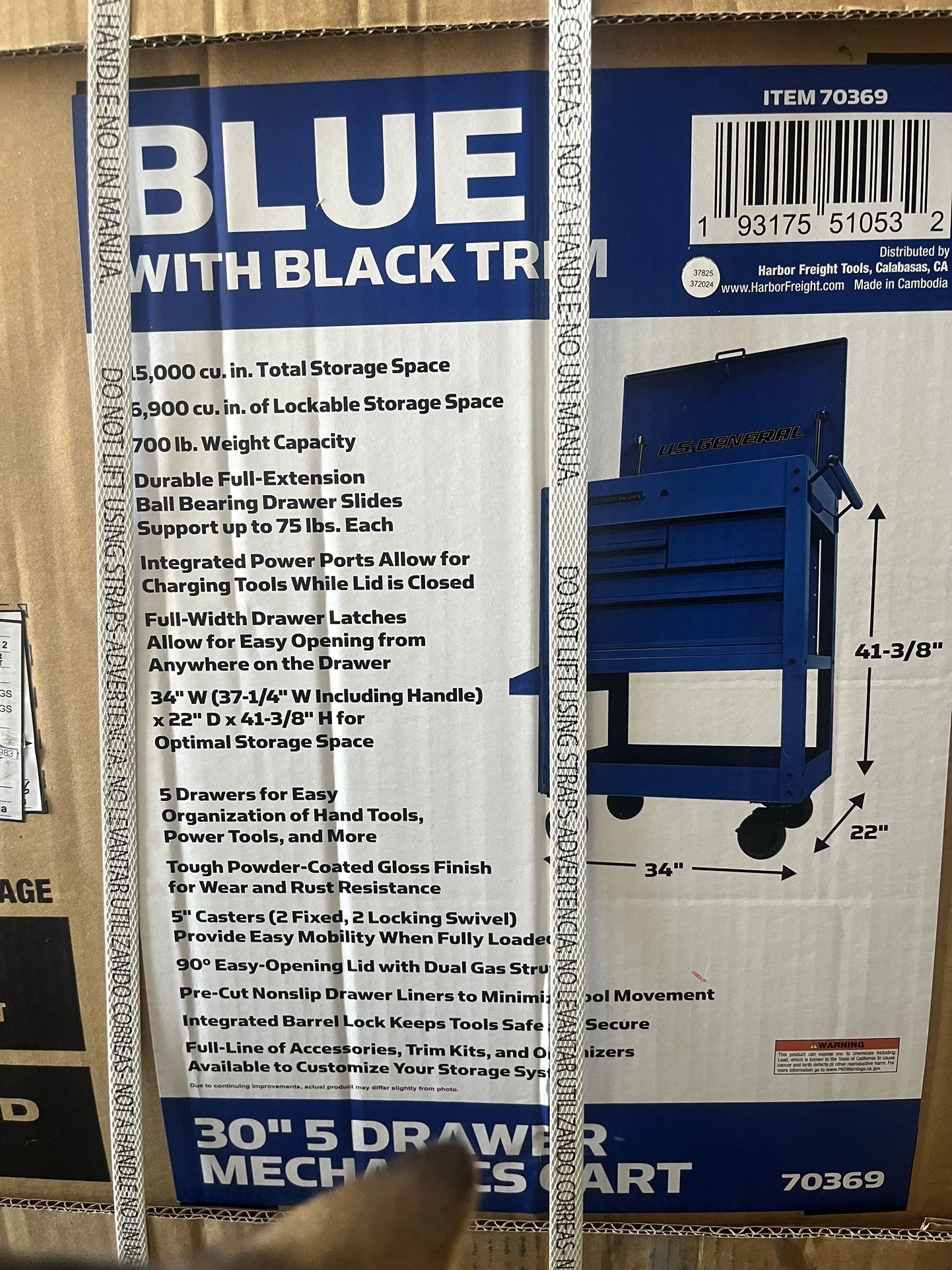 Brand New U.S GENERAL Mechanic Cart