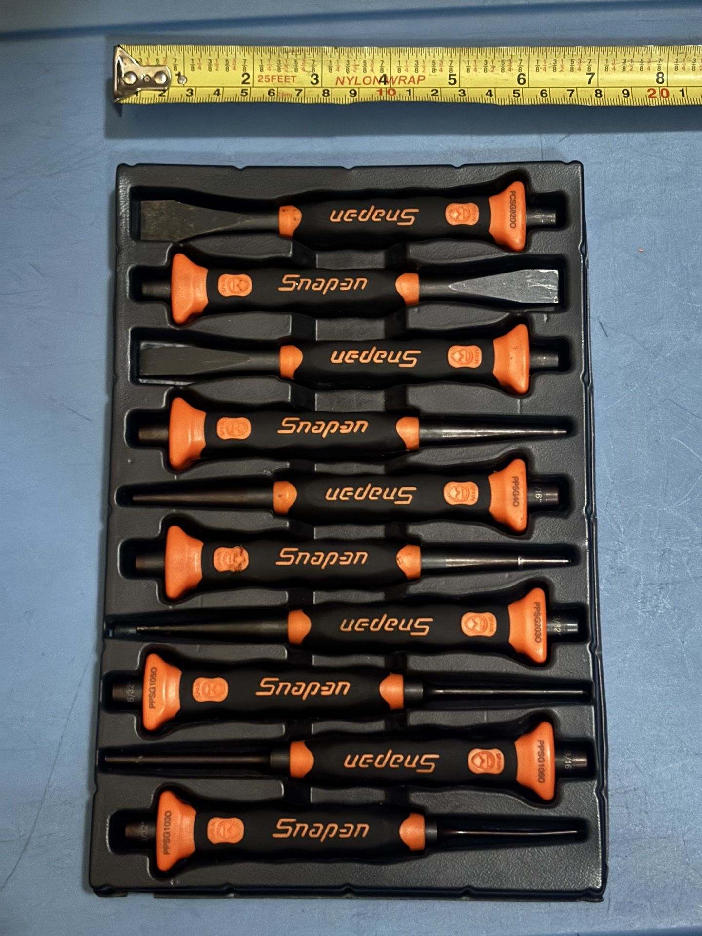 Snap-on Tools 10 pc Soft Grip Punch and Chisel Set