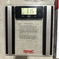 GNC Digital Body Analysis Scale - Measures Body Fat, Hydration, Muscle & Bone Mass, Calories & Weight