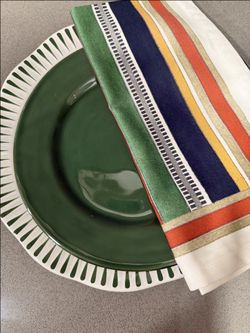 Set of 6 Juliska Puro Dinner Plates - Basil Green