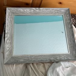 25 X 21 Inch Grey Wooden Mirror 