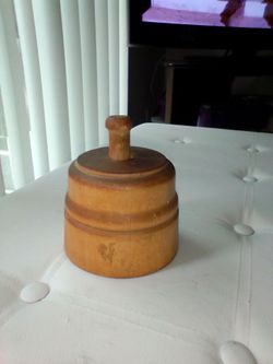 Butter press antique vintage wooden