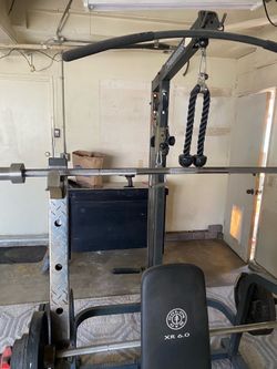 Weight bench with weights