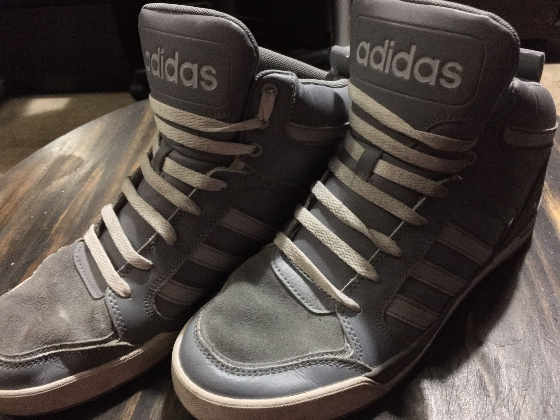 Adidas (Men's) Raleigh 9Tis Mid High-Top Shoes Size 10, Gray