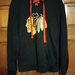 MENS SMALL CHICAGO BLACKHAWKS PULLOVER HOODIE SWEATSHIRT 