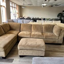 Sectional And Ottoman 🚚 Free Delivery 🚚
