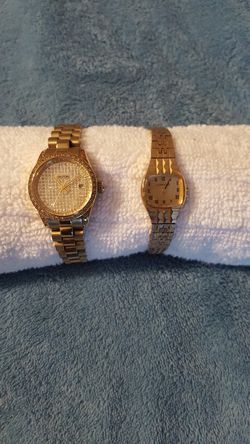 Gold plate watches with diamonds