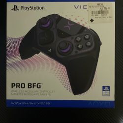 Victrix Pro BFG Wireless Controller for PS5, PS4, and PC, Sony 3D Audio, Modular Buttons/Clutch Triggers/Joystick - Black