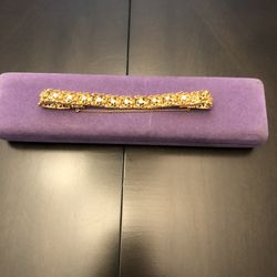 14 Karat Gold Bracelet With 10 Diamonds