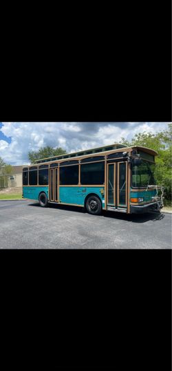 Vintage Beach Trolley Passenger Bus