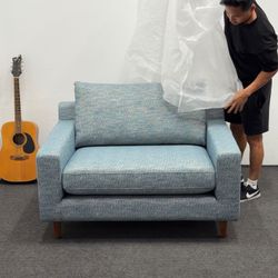 Half Priced *Brand New* Sloan Chair and a Half by Interior Define - Can Deliver - Atlantic Blue