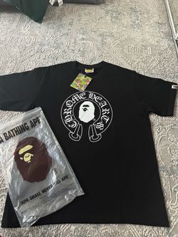 BAPE X Chrome Heart t shirt