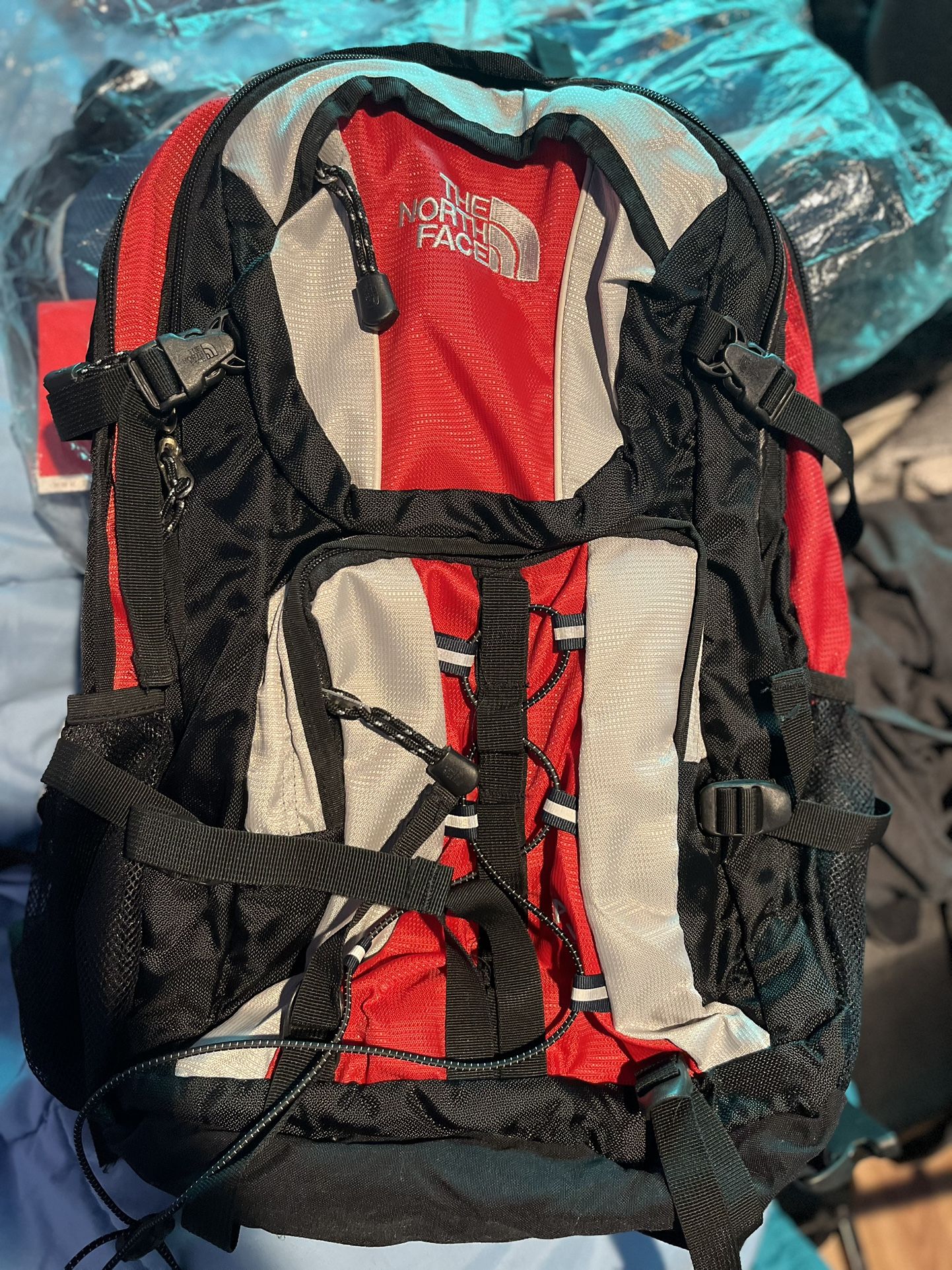 Red/Black North Face Backpack