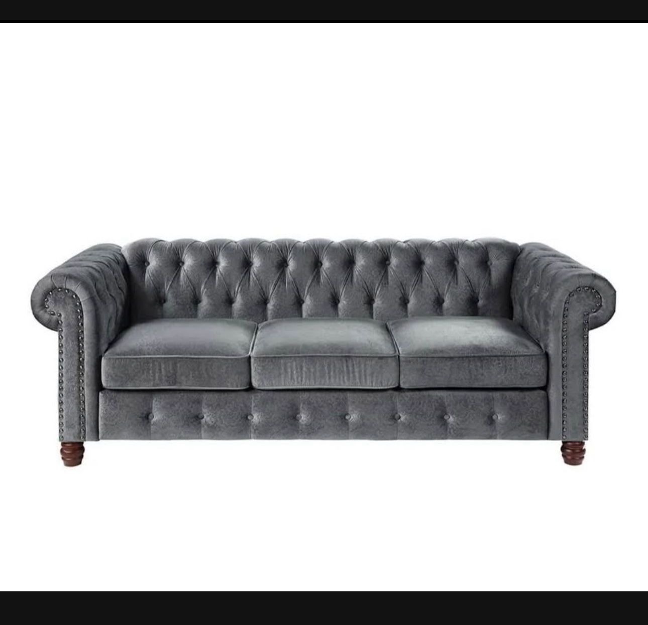Velvet Rectangle Sofa
