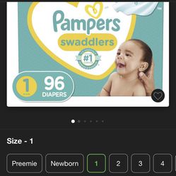 Pampers Size 1 With Up&up Wipes