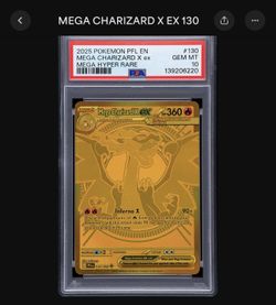 PSA 10 Mega Charizard X ex Hyper Rare 130/094 - Pokemon Phantasmal Flames 2025 speedwaycafe