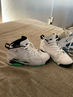 Air Jordan 6 White Green Glow Sneakers
