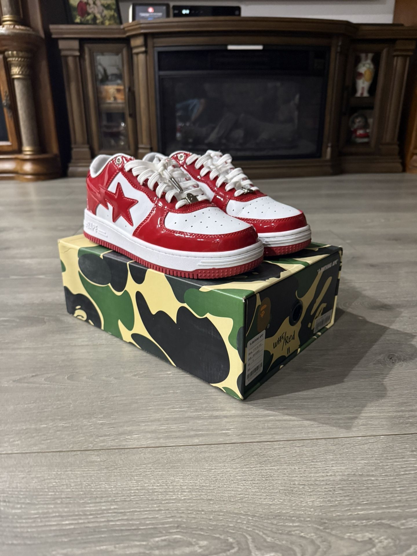 Red Bapestas Size 11 