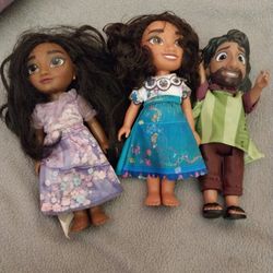 Disney Encanto Doll Jakks Bruno Figure, Mirabel  Hispanic Latina Doll, Isabella Madrigal Doll Lavender Dress All For 20 Dollars 