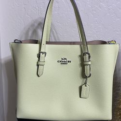 Coach Mollie 25 Satchel Crossbody Purse (pale lime)