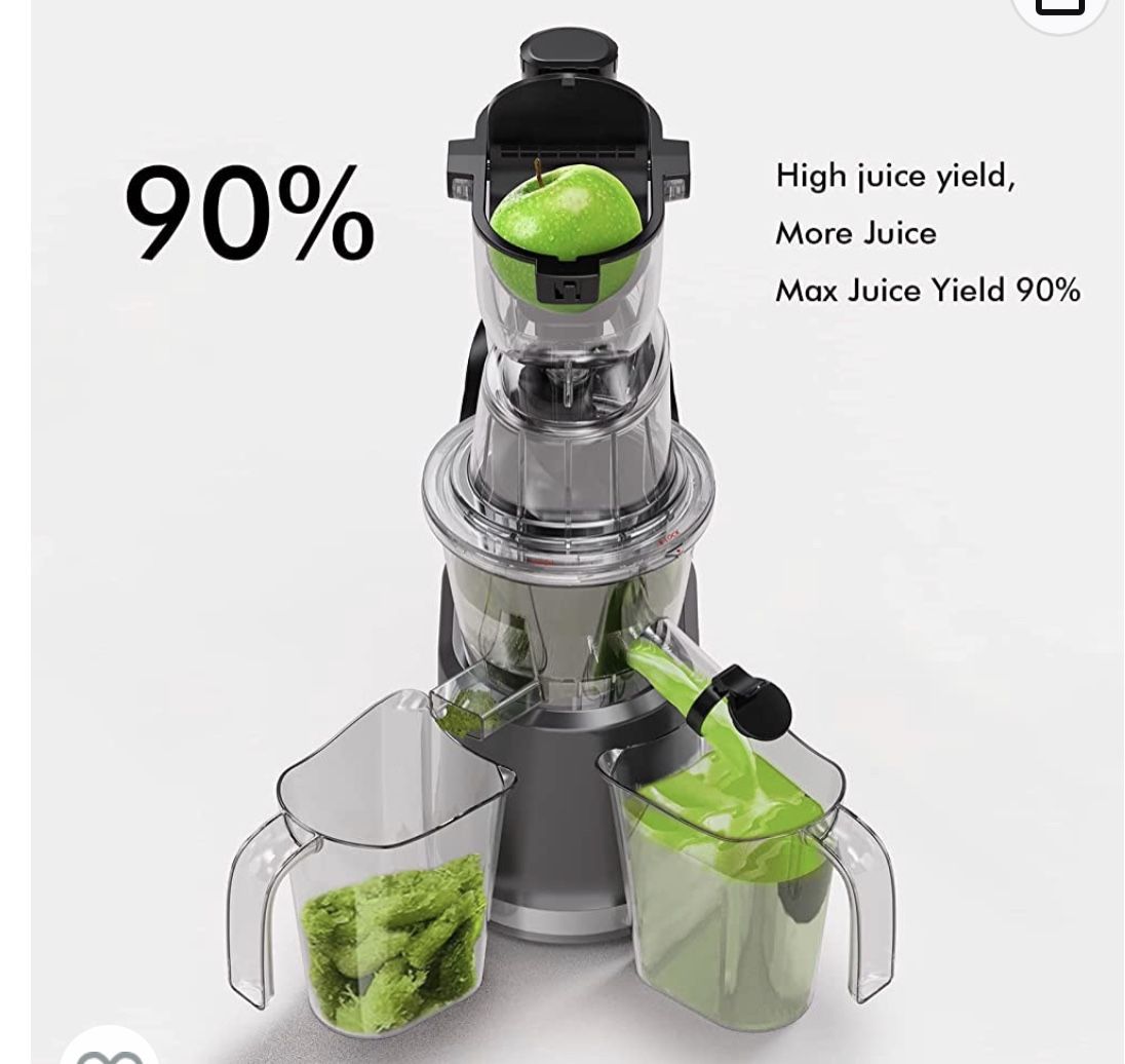 SiFENE Slow Masticating Juicer Machines with 83mm Wide Mouth, Whole