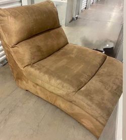 Brown chaise lounger