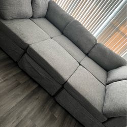 6 Piece Upholstered Sectional Couch