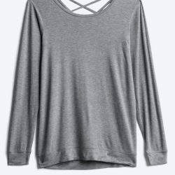 Gaiam long sleeve crossback top